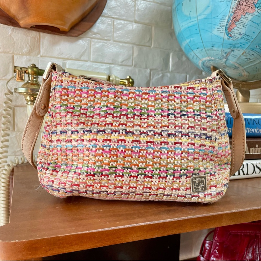 Liz Claiborne Multicolor Woven Mini Shoulder Bag